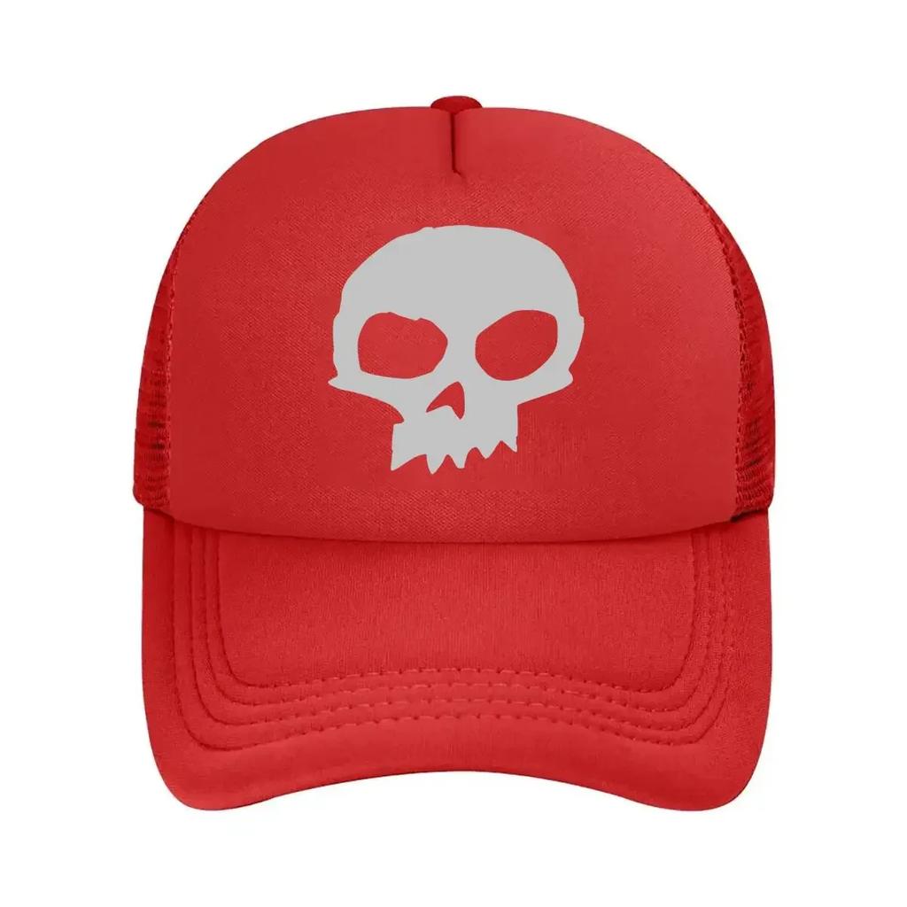 Skull Minimal Edgy Symbol Design Mesh Baseball Cap