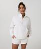 Vuori [Women'S] Pique Fleece Half Zip_White Vr26120031