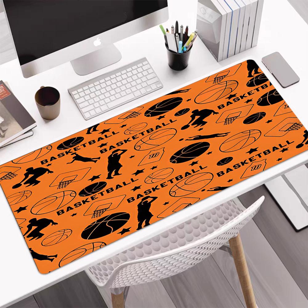 Basketball Theme Mouse Pad, Non Slip Rubber Base, Multifunctional Office & Home Decor, Perfect for Workspace Personalization.