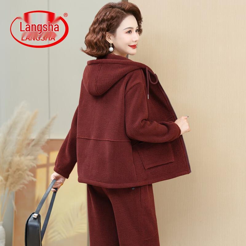 LangSha Women s Casual Two-Piece Sportswear Set 2XL