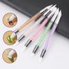 Rhinestone Applicator Pencil Dual-Ended Silicone Head Carving Dotting Pen Nail Dot Pen Stone Picker Refill Manicure Tools DB05