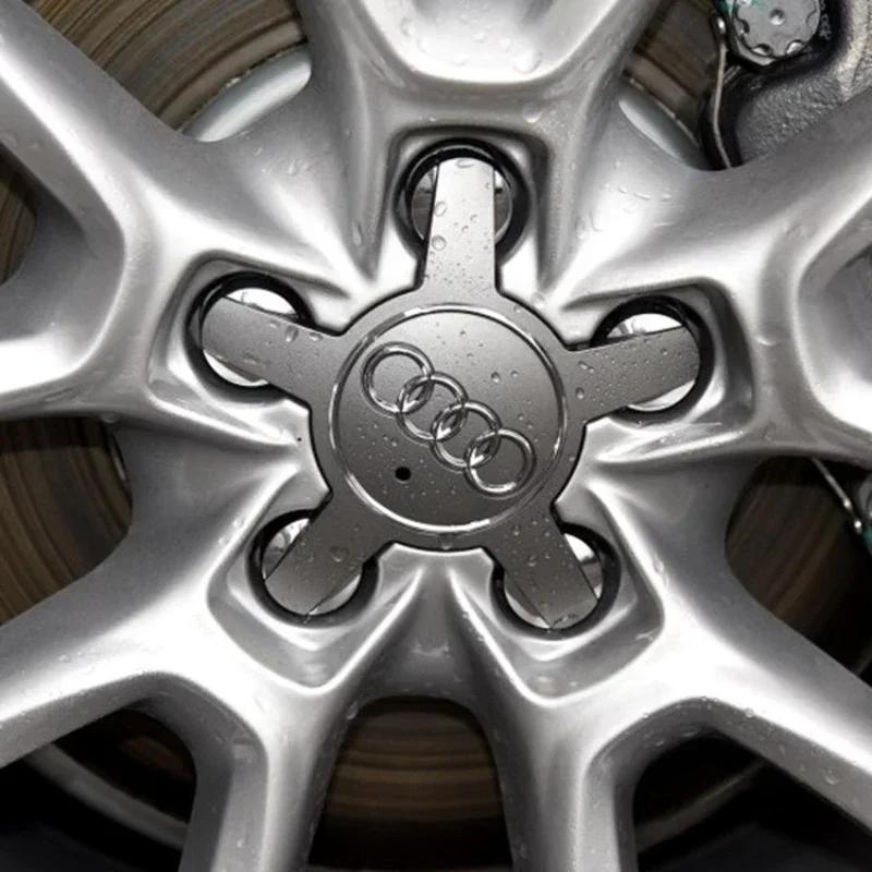 4pcs 135mm 2pvcz A1 A3 A4 A5 A6 A7 Q3 Q5 Q7 TT B5 B6 B7 Car Wheel Center Cap Hub Covers Badge Logo 8R0601165 4F0601165N pvcz2
