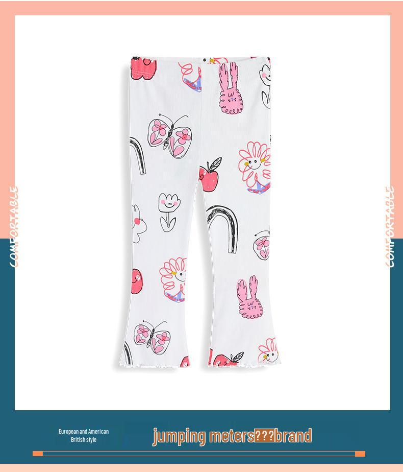 European and American Girls' Stylish Spring/Autumn Bell Bottom Knit Pants