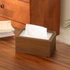 High-End Wooden Tissue Box for Living Room, Coffee Table, or Hotel - New Chinese Style with Customizable Logo Option