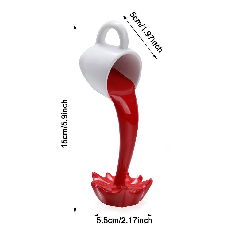 Creative Coffee Cup Design Gift For Coffee Lover Kitchen Decor Sculpture Floating Coffee Cup Pouring Liquid Coffee Mug