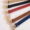 New Conch Texture Exquisite Crocodile Pattern Patent Leather Chic Women's Belt Fashionable European and American Business PU Women's Belt