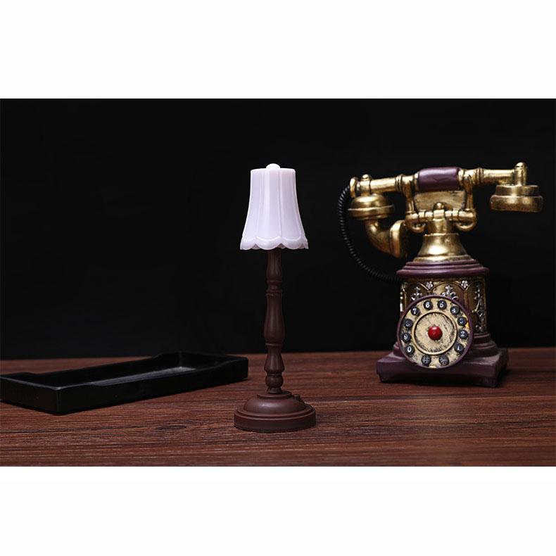 PDTO Mini LED Night Light Retro Style Table Bedside Lamp Small Desktop Decoration