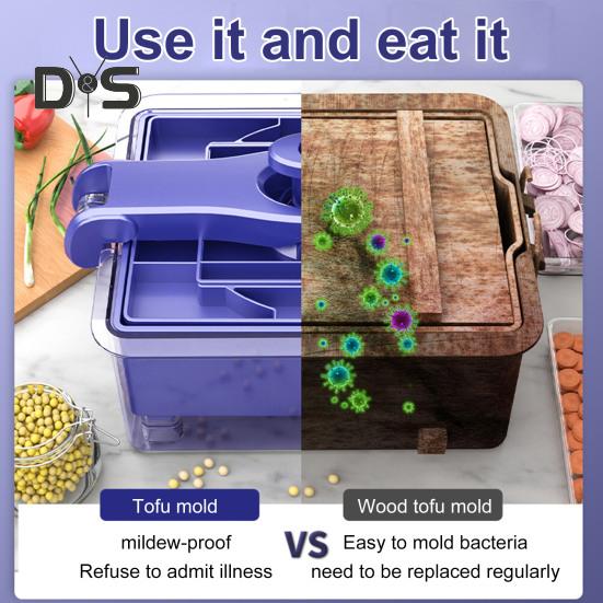 2 az 1 -ben tofu készítő élelmiszer -minőségű anyag tofu sajtó mosogatógép biztonságos sajt tofu készítő sajtó penész diy konyha szerszám