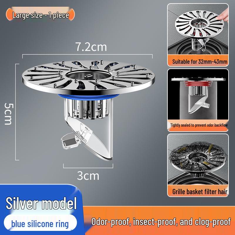 Nuovo Modello Scarico a Pavimento Deodorante per WC: Soluzione per la casa Plug-and-Play, Anti-Bloccaggio, Repellente per Insetti