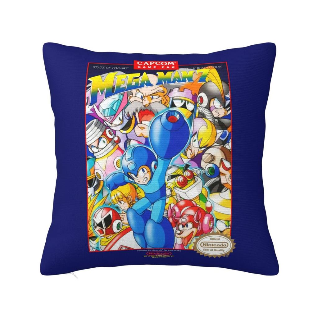Megaman Video Game Mega Man  Square Pillowcase Cushion Cover Pillow Case Throw Pillow Cover for Home Bedroom Car