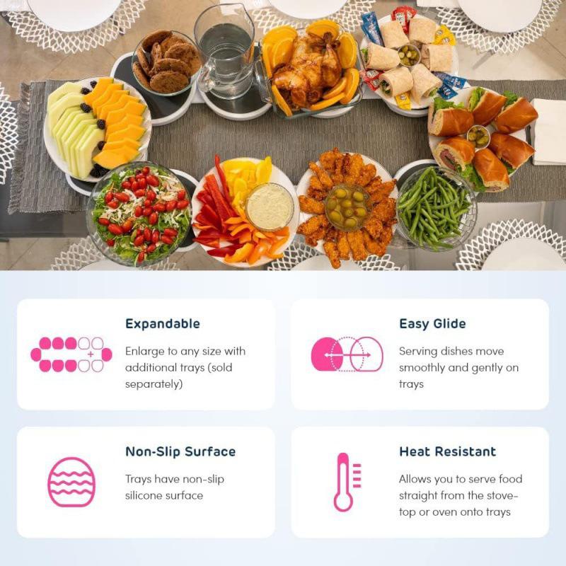 TheLazy Susan Revolution Rotating Dining Table Tray – Portable and Hot-Selling