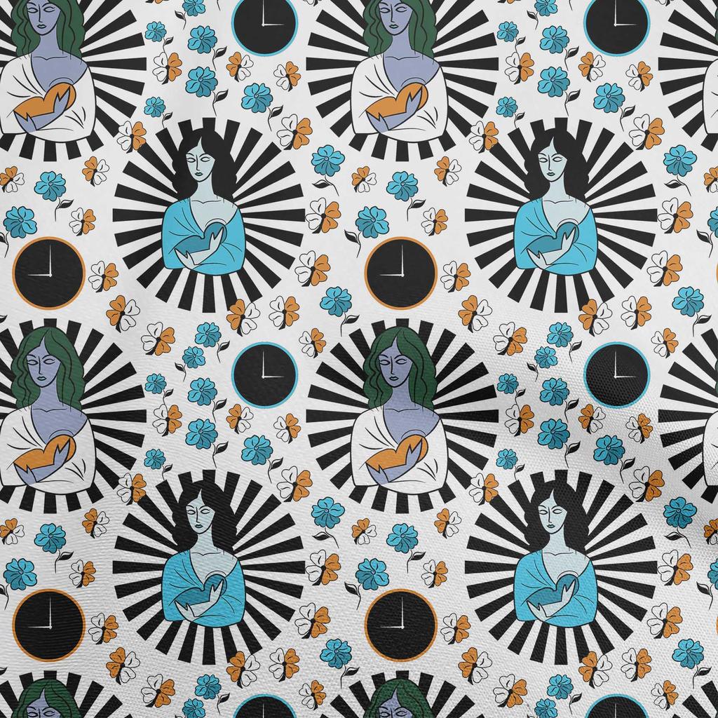 oneOone Cotton Flex Black Fabric Christmas Jesus Birth Sewing Material Print Fabric By The Yard 40 Inch