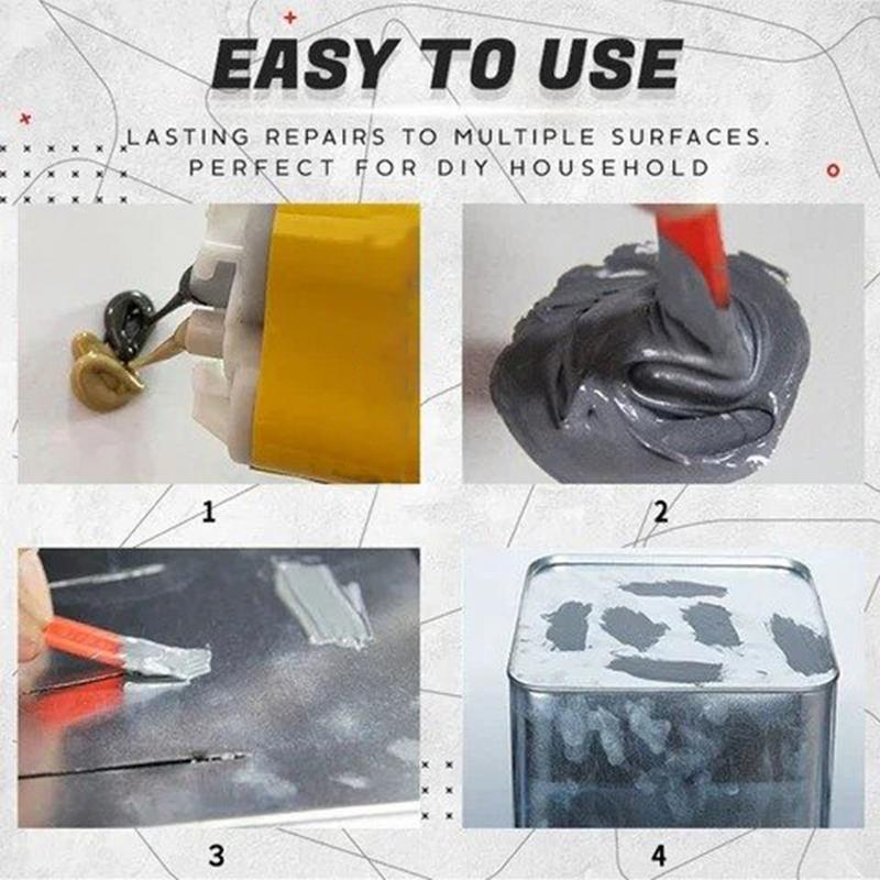 Colla Super Adesiva Professionale Colla Universale per Riparazione di Colate Metalliche Artigianato del Legno Adesivo Istantaneo Veloce Adesivo Metallico Riparazione Pasta