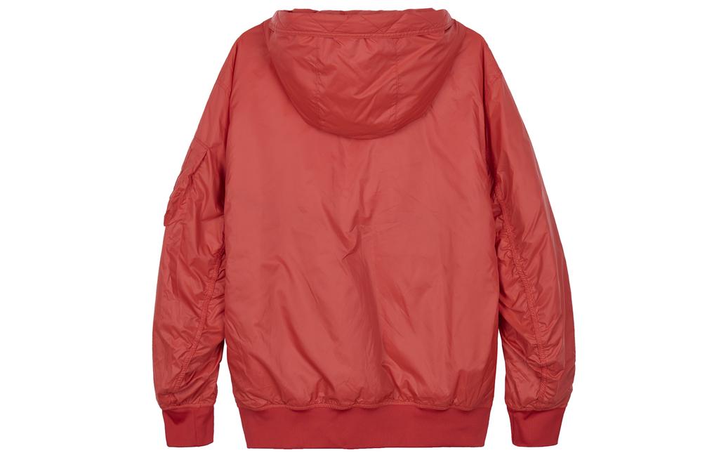 Nike Puffer Jackets Men's Red Hooded Moderate Reversible CJ4378-657