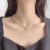 Imitation Pearl Clavicle Chain Double Layer Pearl Choker Necklace  For Women Jewelry Girl Gift