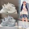 Child's Girl Shoes. New Style Mesh-encased Breathable Children's Sports Shoes.
