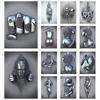 3D Abstract Metal Man Decorative Painting Poster Nordic Prints Canvas Painting Wall Art Picture for Living Room Home
