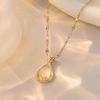 Elegant Light Luxury Zircon Necklace for Women - Gold-Plated, Simple Clavicle Chain