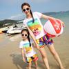 Korean Style Family Summer Outfits: Parent-Child Matching Sets for Mother, Daughter, and Boys (5-Piece Set)
