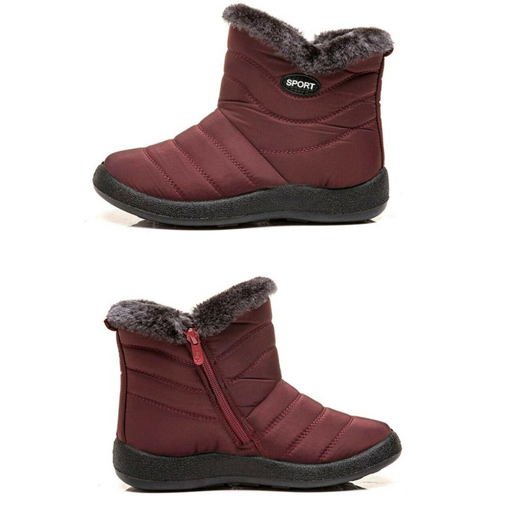 Botas de nieve cálidas de invierno para mujer Cremallera lateral Piel Lind  Zapatos impermeables de tacón bajo comprar a buen precio — entrega  gratuita, reseñas reales con fotos — Joom