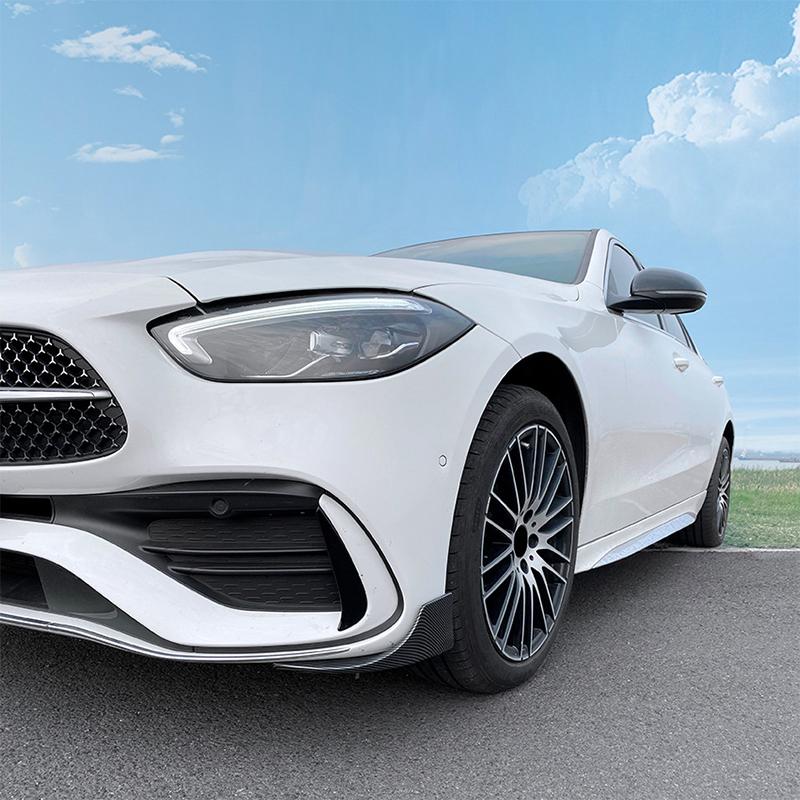 Front Bumper Spoiler Corner Protector Canard Diffuser Splitter For Mercedes Benz C-Class W206 AMG C200 C260 C43 Brabus 2022+