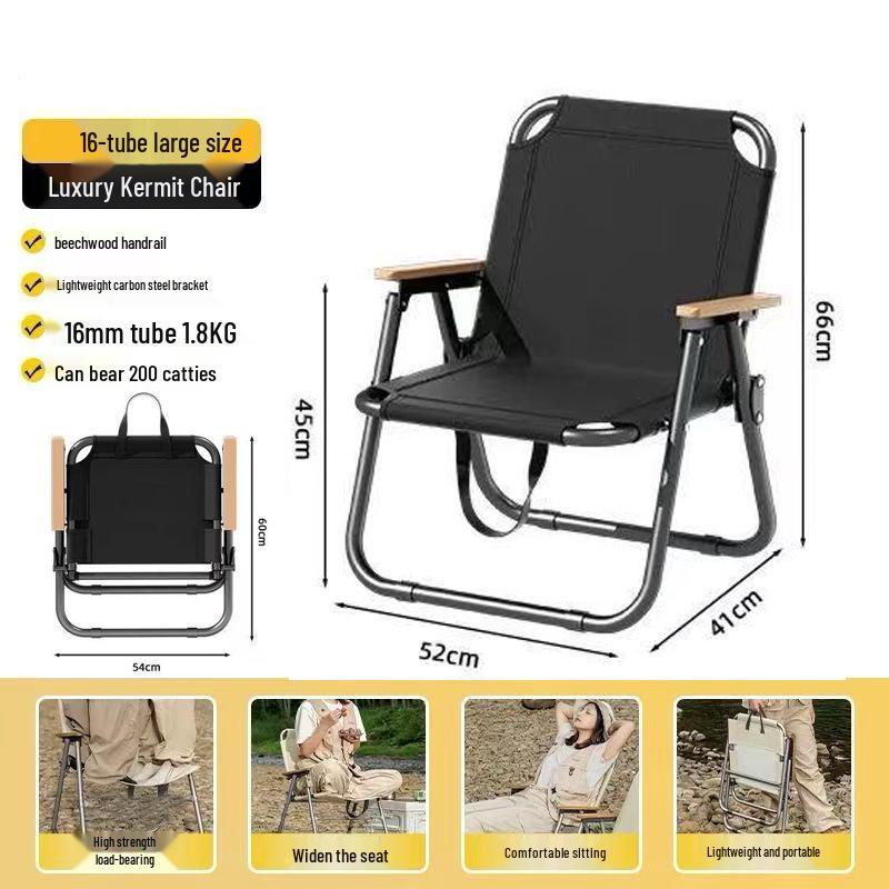 Кермит Круглая Трубка Портативный Складной Стул для Кемпинга на Открытом Воздухе, Рыбалки, Пляжа и Пикника с Возможностью Нанесения Индивидуального Логотипа