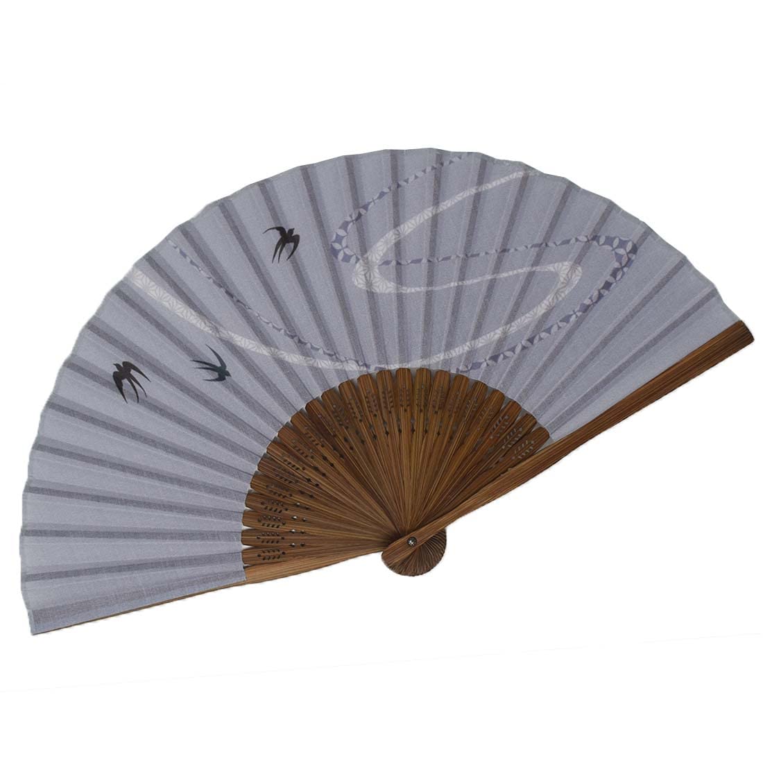 

Kimono Classical Cloth 22cm [Stylish Iroha] Fan, Motif, Fan, Men s, (213 Swallow)