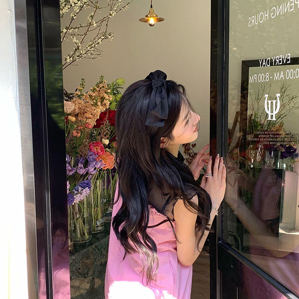 

Women Hair Accessories Double Layer Bow Hairband Court style Hair Hoop Korean Style Headband чёрный