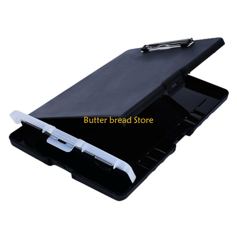 W89C File Case with Clipboard, File Document Folder Box with Clipboard and Pen Case