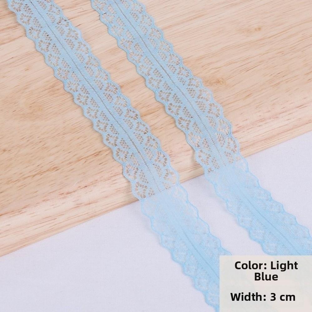 10 Yards Length Embroidered Lace Ribbon 3cm Width DIY Lace Material  For Gift Box