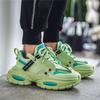 New Design Men's Green Sneakers Lace-Up Platform Men Casual Sneaker Comfortable Breathable Fashion Sneakers Man Chaussure Hommes