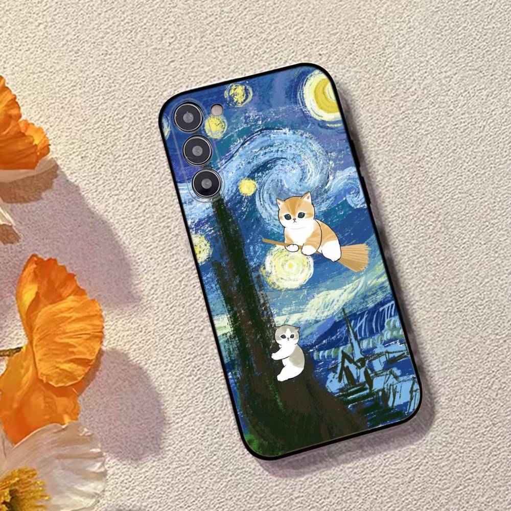 

M-Mofusand Cat Cute Cartoon Phone Case Silicone Soft For Samsung Galaxy A73,A72,A71,A70,A53,A52,A51 Samsung a12