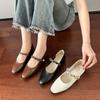 Retro Low-heeled Soft-soled Mary Jane Shoes for Women's Spring and Summer New with Skirts, Small Square Head, Gentle Wind, Evening Single Shoes