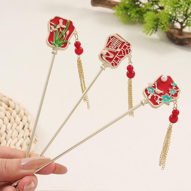 Retro Chinesische Elegante Quaste Haarnadel Fan Haar Stick Haar Zubehör Hanfu Pografie Requisiten
