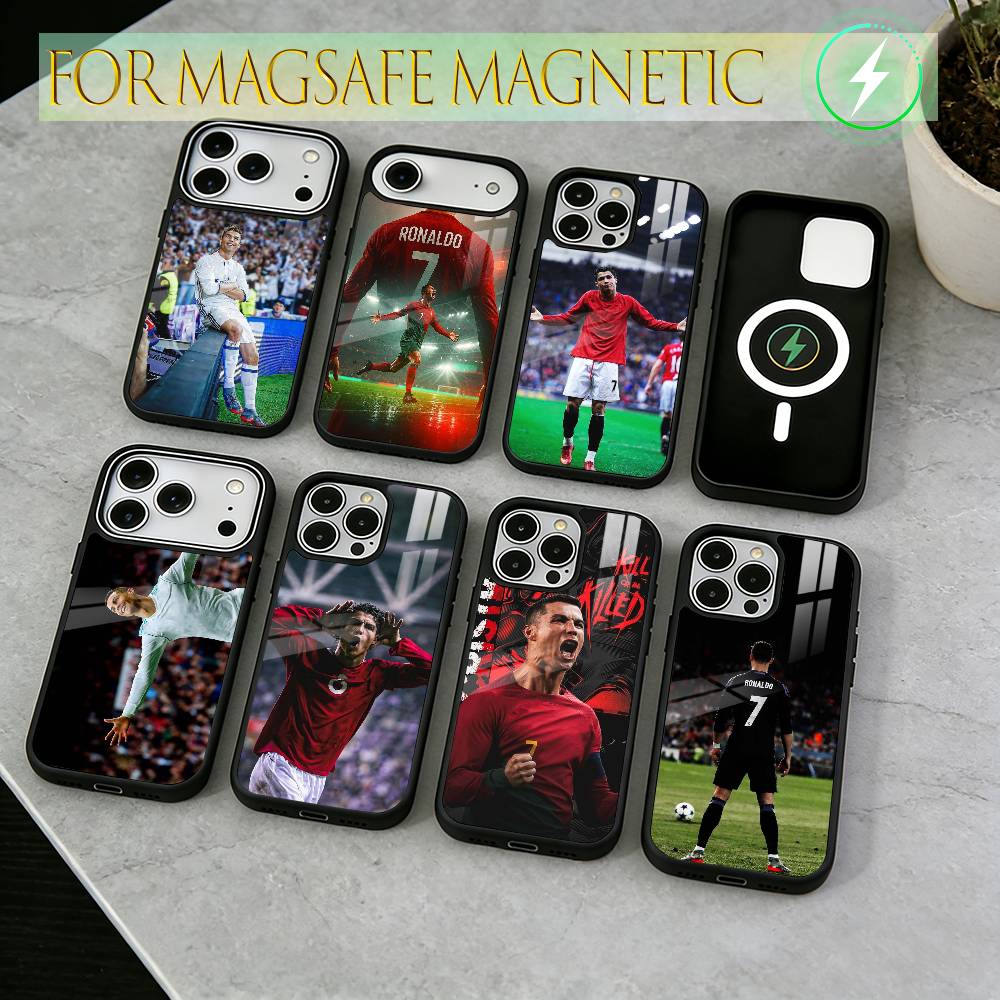 Cristiano Ronaldo Phone Case For iPhone17,16,15,14,13,12,11 Plus,Pro Magnetic with Magsafe Wireless Charging