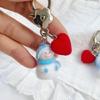 Attractive Blue Snowman Key Holder Soft Texture Small Size Trendy Popular Fashion Accessory For Keys And Bags