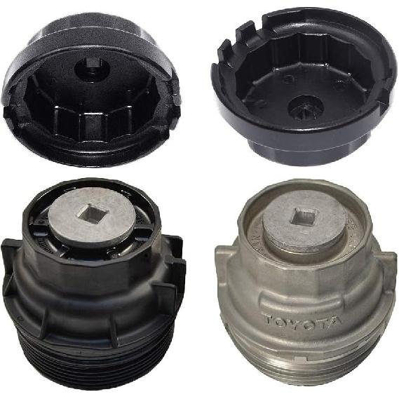 מפתח מסנן שמן לטויוטה, לקסוס, RAV4, קאמרי, טונדרה, היילנדר, סיינה ועוד - כלי להסרת מכסה מסנן שמן למנועים בנפח 2.5 ליטר עד 5.7 ליטר עם