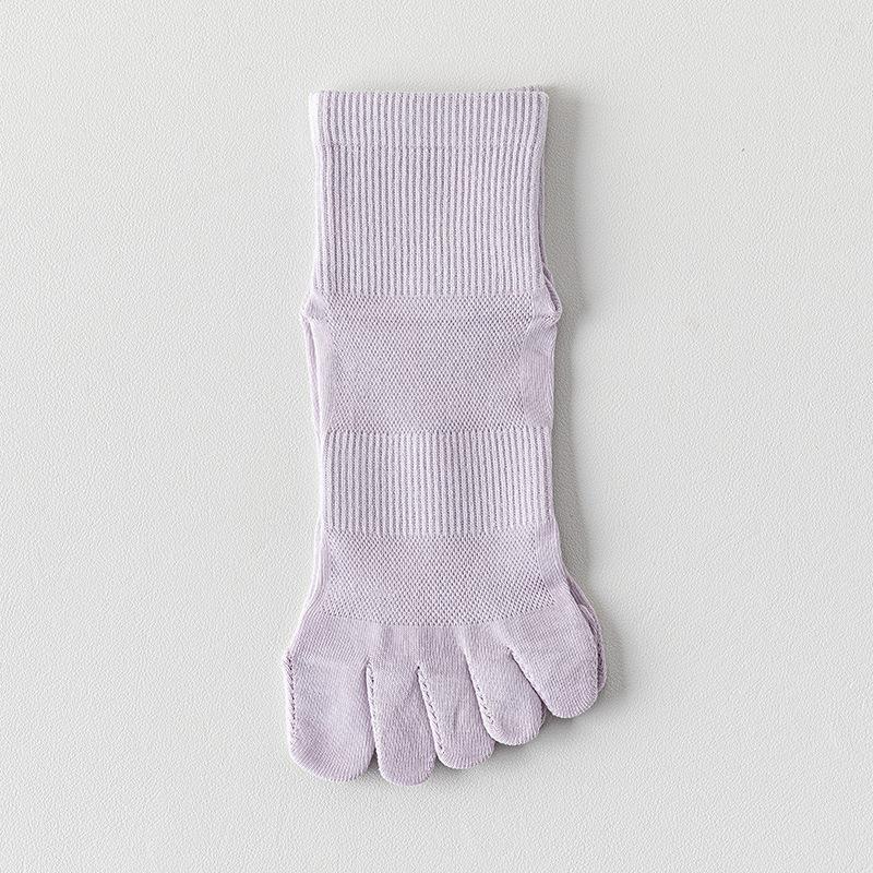 

Носки с пятью пальцами, Женские короткие носки из чистого хлопка, Антибактериальные и против грибка стопы, Сетчатые дышащие носки до середины икры с пальцами, Женские носки с раздельными пальцами 1 pair