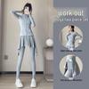Women's Autumn 2024 Yoga and Sportswear Set: Running Jacket, Tennis/Badminton Skirt, and Fitness Pants