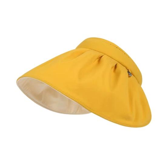Sun Hat for Women, Wide Brim Sun Visor Hat, UPF50+ Lightweight Foldable Ponytail Sports Cap, Rollable Foldable Empty Top Hat