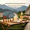 Portable Enamel Color Dunhuang Ceramic Tea Set - One Pot, Four Cups, Ideal for Travel & Business Gifts
