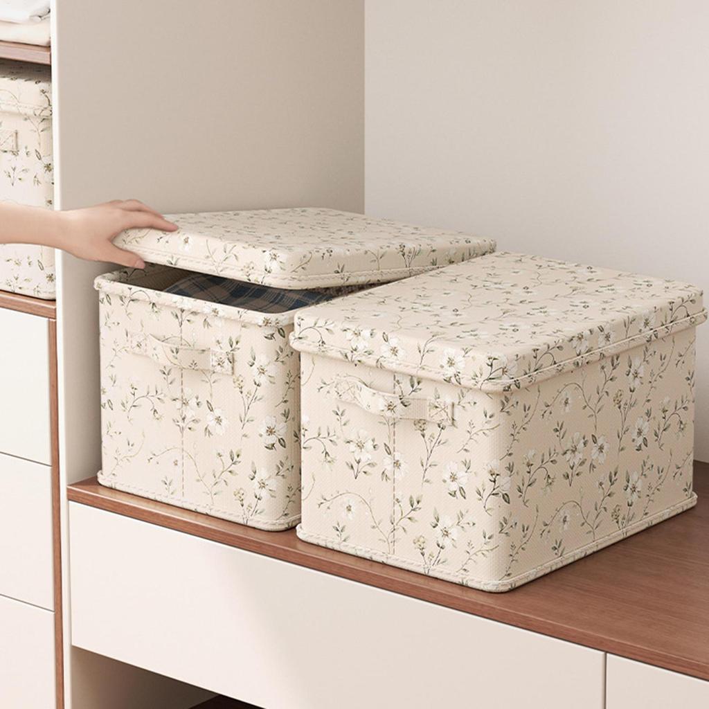 Closet Organizers And Storage Foldable Washable With Handle Clothes Organizer Storage Box For Home Apartment Dorm Shelf Cabinet
