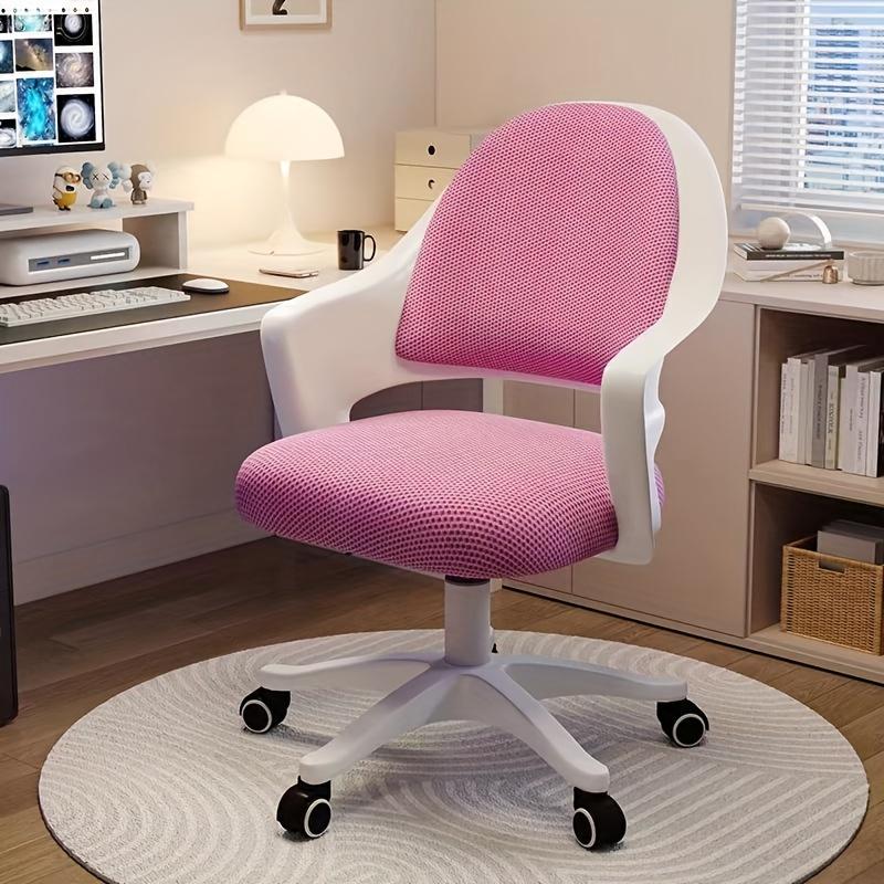 Comfortable Office Chair with Wheels, Swivel Computer Chair for Studying & Working, Adjustable Height, Comfortable Cushion Chair