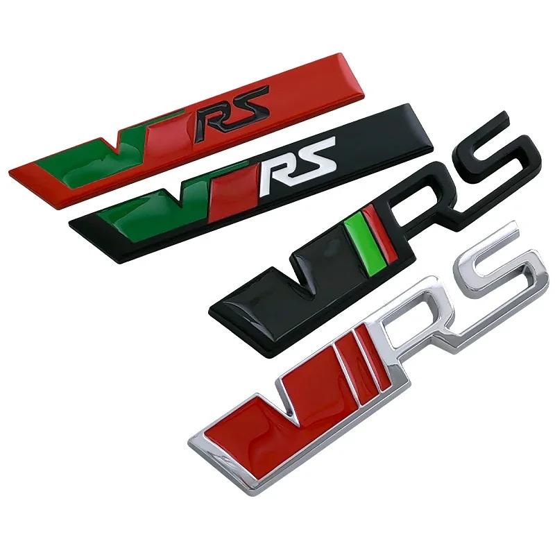 AES1 Alloy Car Front Grille Badge Rear Trunk Sticker Emblem for Skoda VRS Logo Kodiaq Karoq Tour RS Superb Octavia Yeti Fabia Rapid