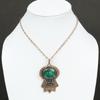 Faceted Zambian Emerald Pendant Chrome Diopside Pendant Copper Pendant Genuine Gemstone Pendant Handmade Copper Jewelry Birthstone Pendant