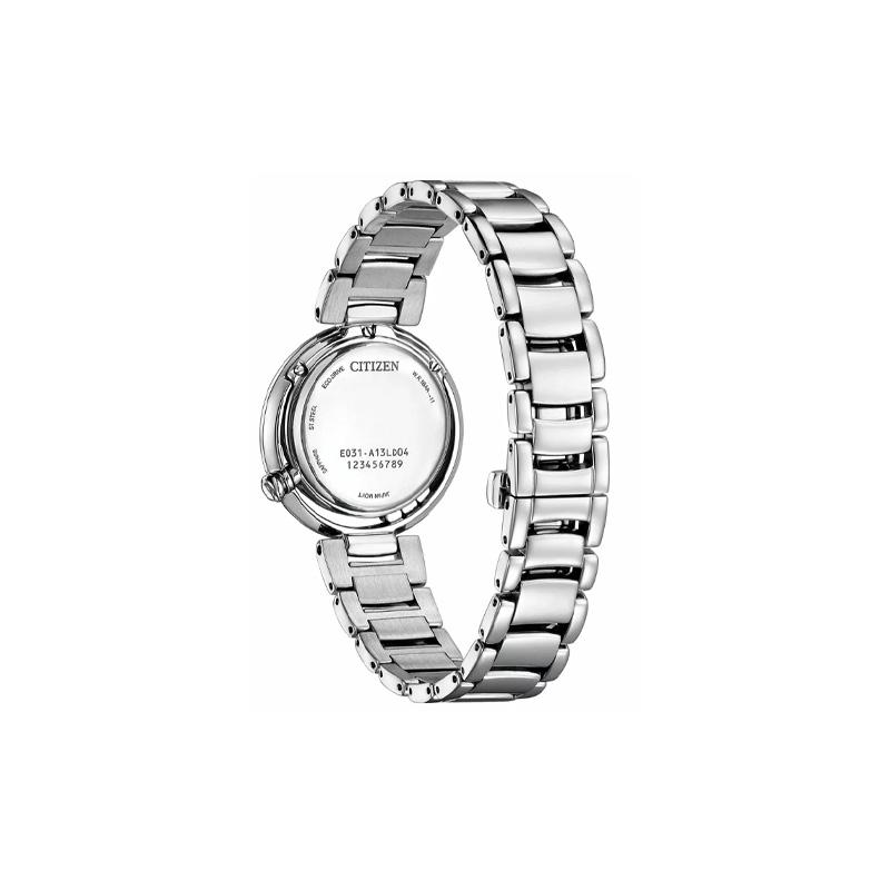 CITIZEN L ARCLY series 50 meters waterproof light Quartz steel strap 30mm women's watch mother-of-pearl dial EM111081N
