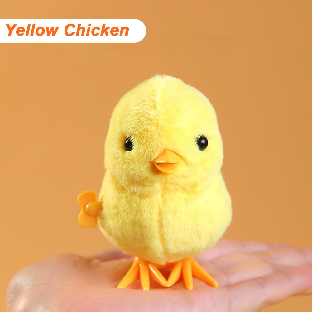 Plüsch-Wind-Up-Küken, Springen, Gehen, Hüpfen, Cartoon-Plüsch-Huhn, Uhrwerk-Kaninchen, Gehen, Küken, Spielzeug, Baby, Spielen, Spielzeug
