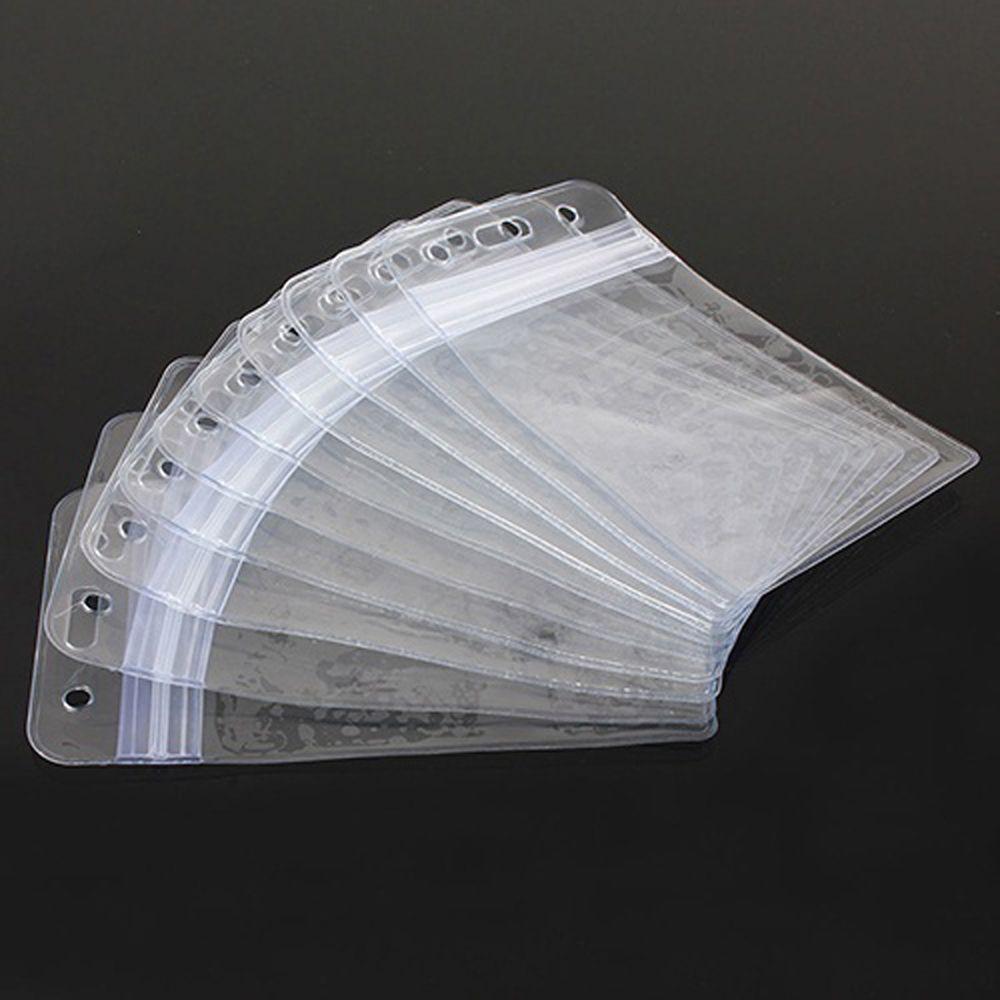 

Hot PVC Plastic Clear Pocket ID Card Zipper Badge Holder