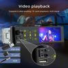 2026 Portable Car Radio Stereo 1 Din 4.1" Touchscreen Bluetooth MP5 Player USB Type-C Charge TF AUX FM RCA Audio 7 Color Lights Vedio Input 60W*4 12V