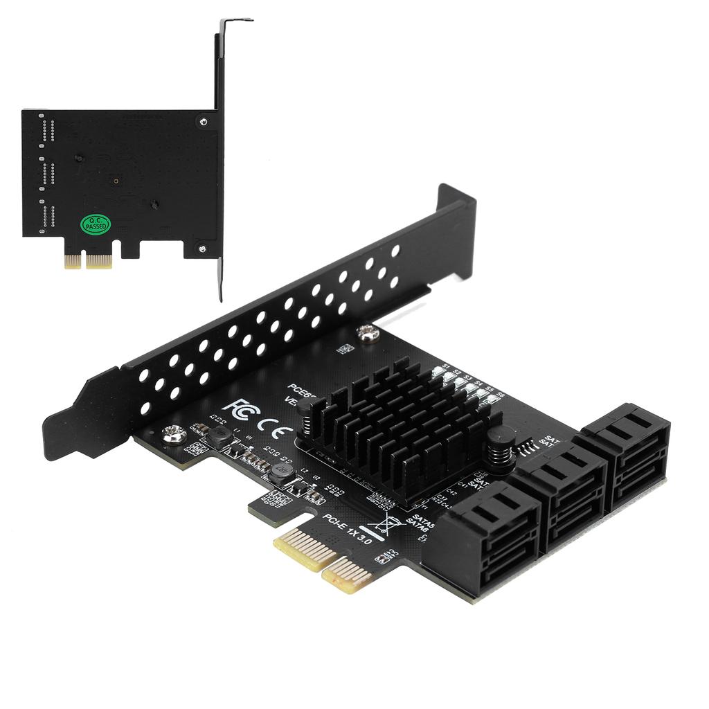 Expansion Card PCIE To 6Port SATA3.0 Hard Disk 6G ASM1166 Master GEN3 1 X Interface